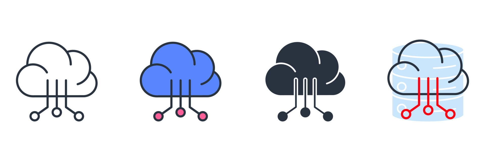 vecteezy cloud tech icon logo vector illustration cloud technology 9317097