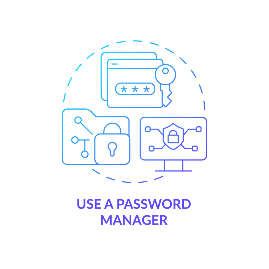 vecteezy password manager blue gradient concept icon generating 7003776 1